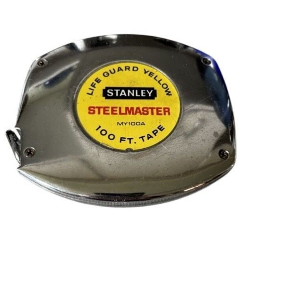 Stanley Steelmaster Vintage MY100A Life Guard Yellow 100 Ft. Tape Measure Real